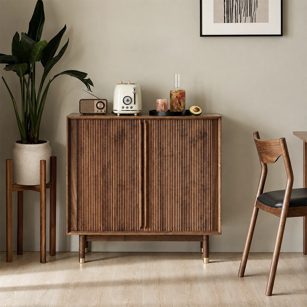 Nordic Solid Wood Sideboard