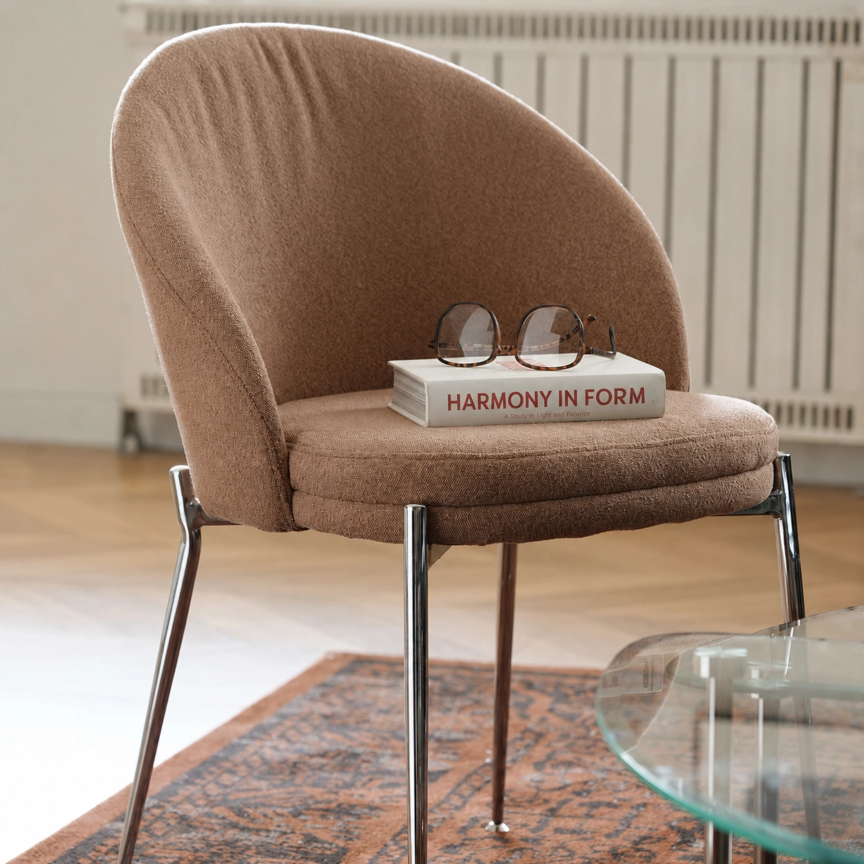 Curved Upholstered Dining Chair