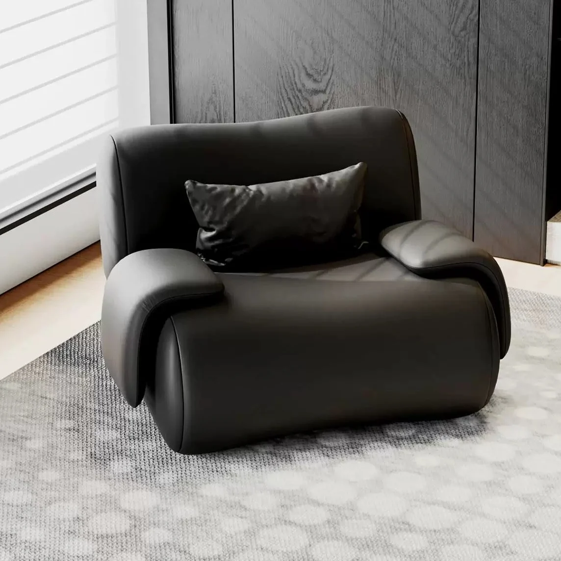 Italian Leather Accent Chair